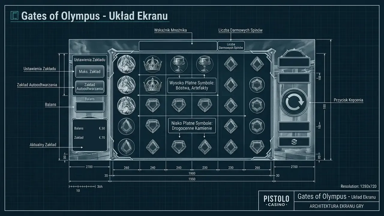 gates of olympus slot układ ekranu