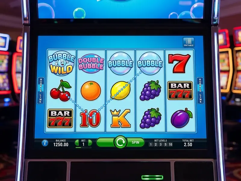 double bubble slot interfejs z oznaczeniami symboli i mechanik
